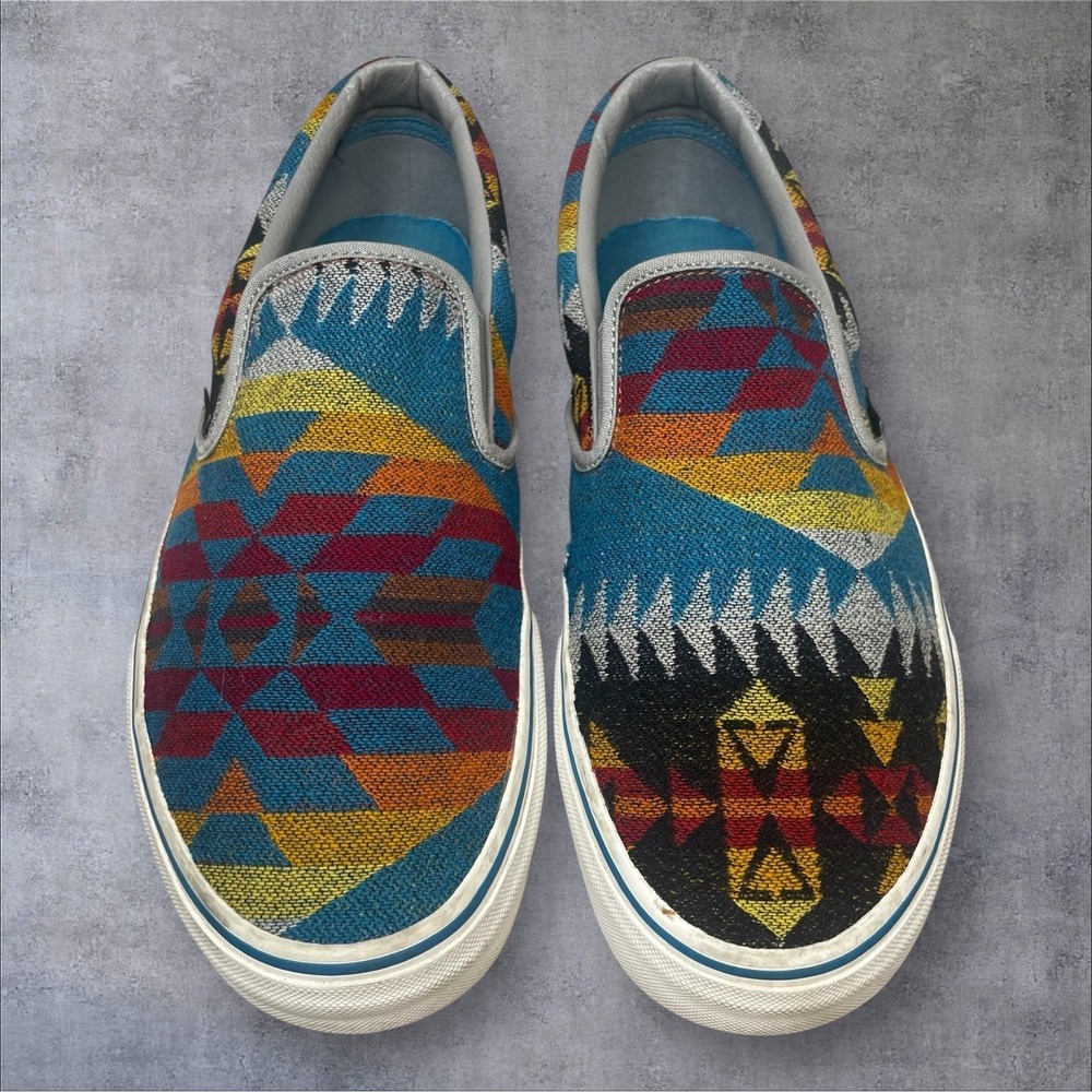 Vans All Nations Skate Jam Limited Edition Pendleton Slip On Sneaker Mens 13
